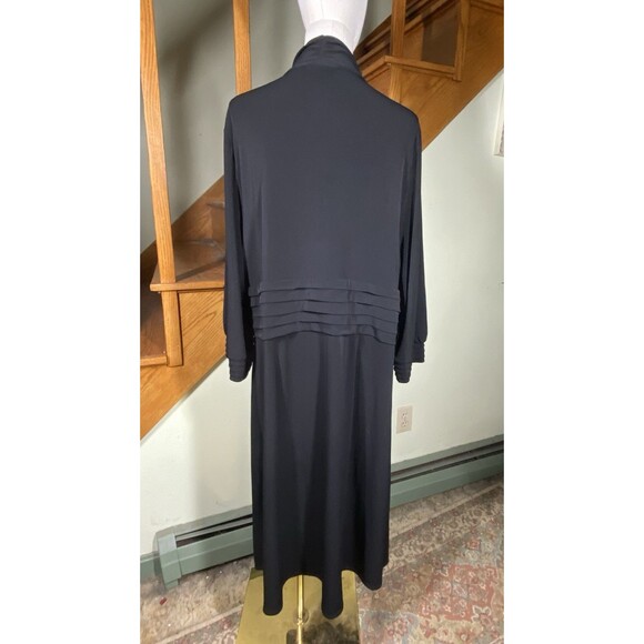 Alfani Women's Plus Size 3X Stretch Knit Basic Black Pull Over Midi Dress Party - Picture 5 of 8